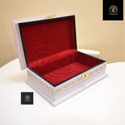 Wooden Jewellery  Box With Art Work( 4 width, 8 Length) Inches