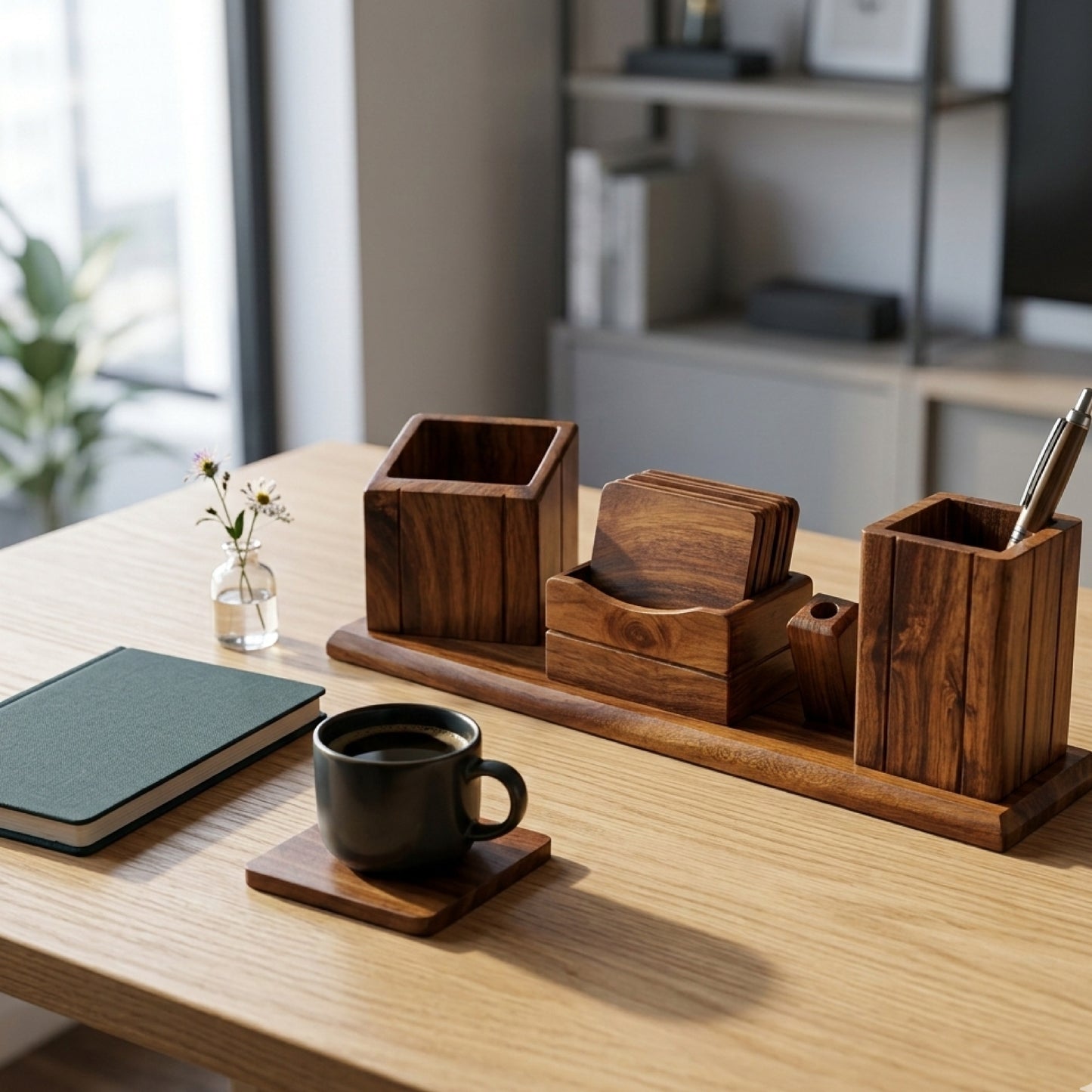 Handcrafted wooden organizer