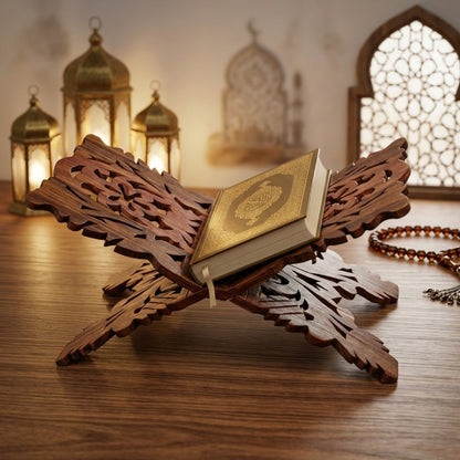 Handcrafted wooden Holy Quran holder
