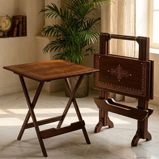 Folding Wooden Coffee Table Serving Table Study Table Sheesham wood 🪵