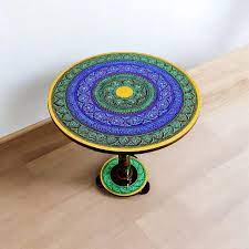 Super hot Golden green and Blue Naqshi Art Coffe Table (16*16),(18*18) Inches