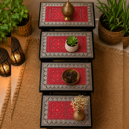 ❤️ Lovely Red Wooden Handmade Naqshi Art – Beautifully Presented for the First Time