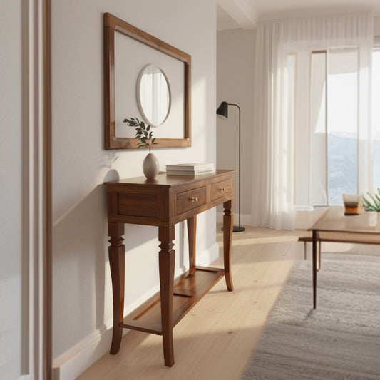 Wooden Console Table With Frame( Without Mirror)Top 16×36 Height 36
