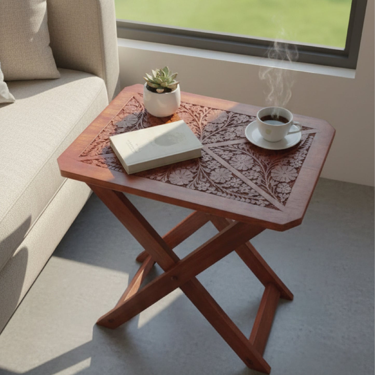 Folding Side Table Coffee Table Serving Table