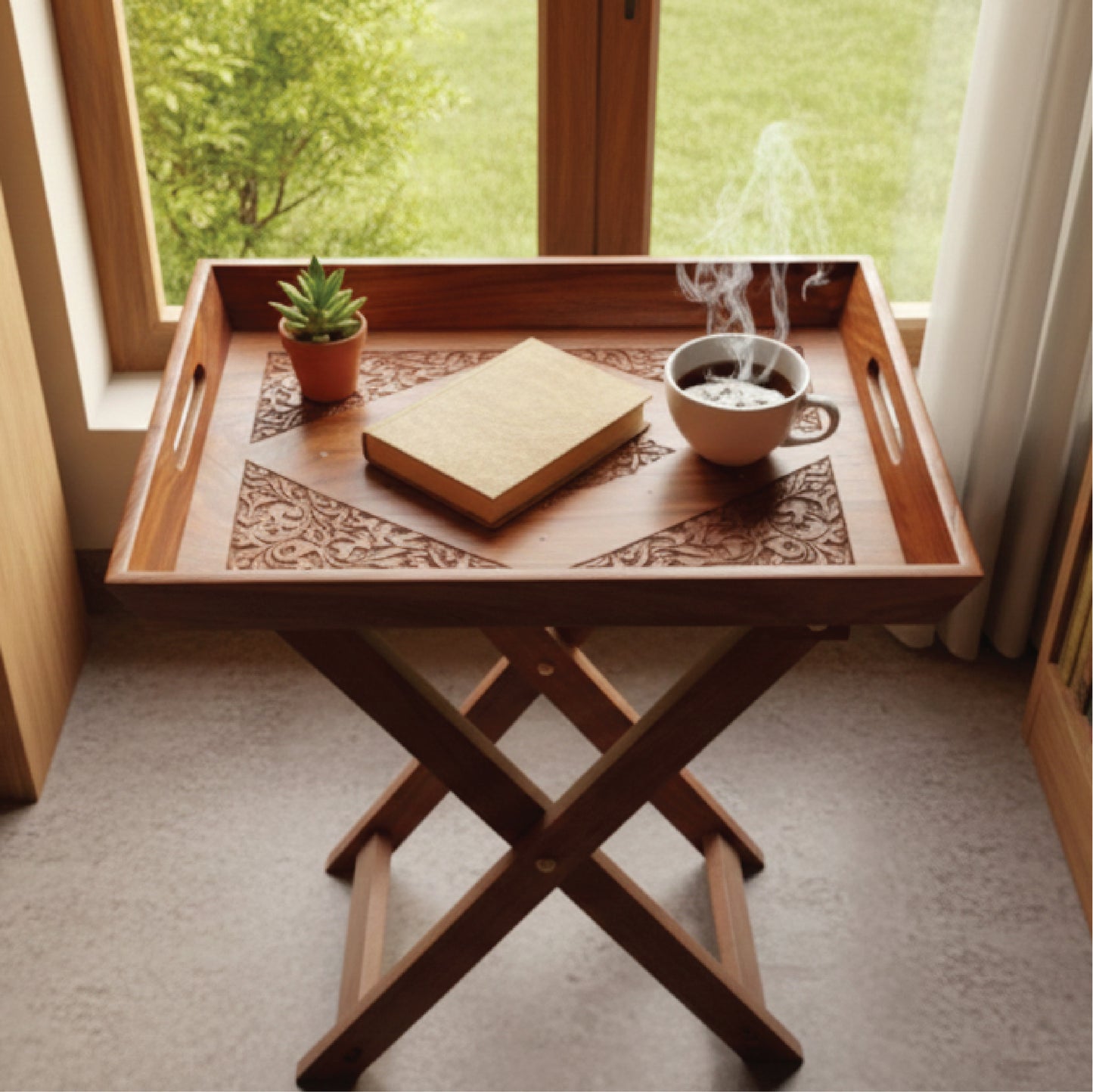 Folding Side Table Coffee Table Serving Table