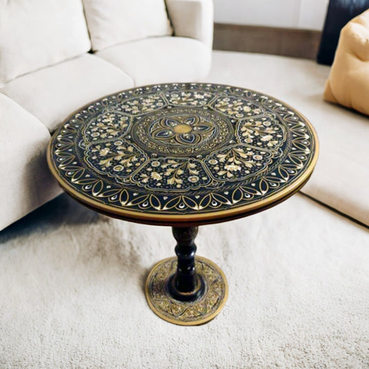 Black & Gold Royal Lacquer Coffee Table – 18'' Inches