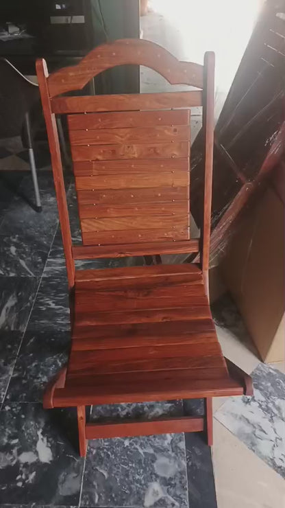 Handmade Sheesham Wood Chair with Brass Embellishments – 41-Inch Luxury Design