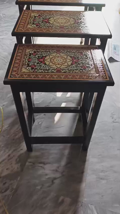 Table Nest Set 4 Pcs Inlay Work