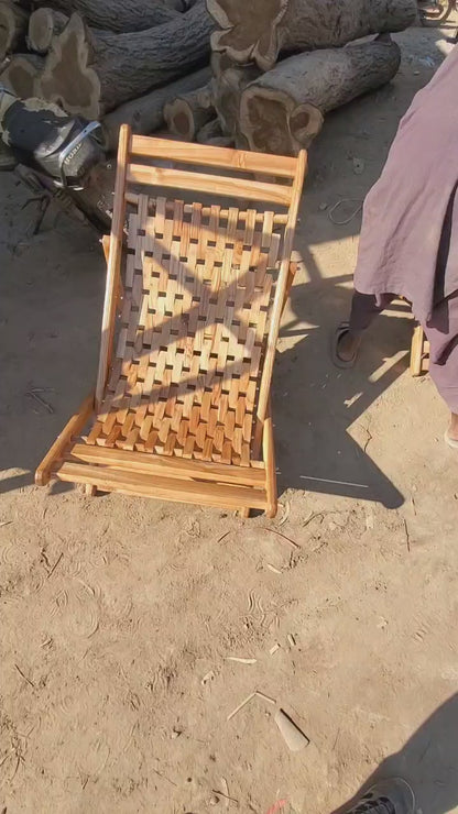 Solid Beach Wood  Relaxing Chair