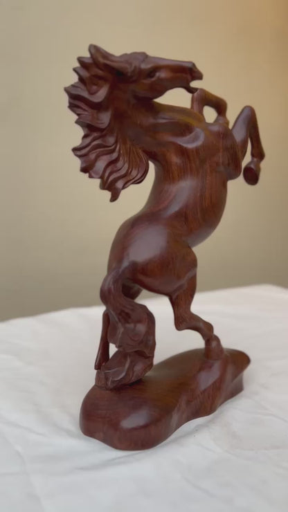 Elegant Pure Sheesham Wood Handmade Antique Horse for Home & Office Décor