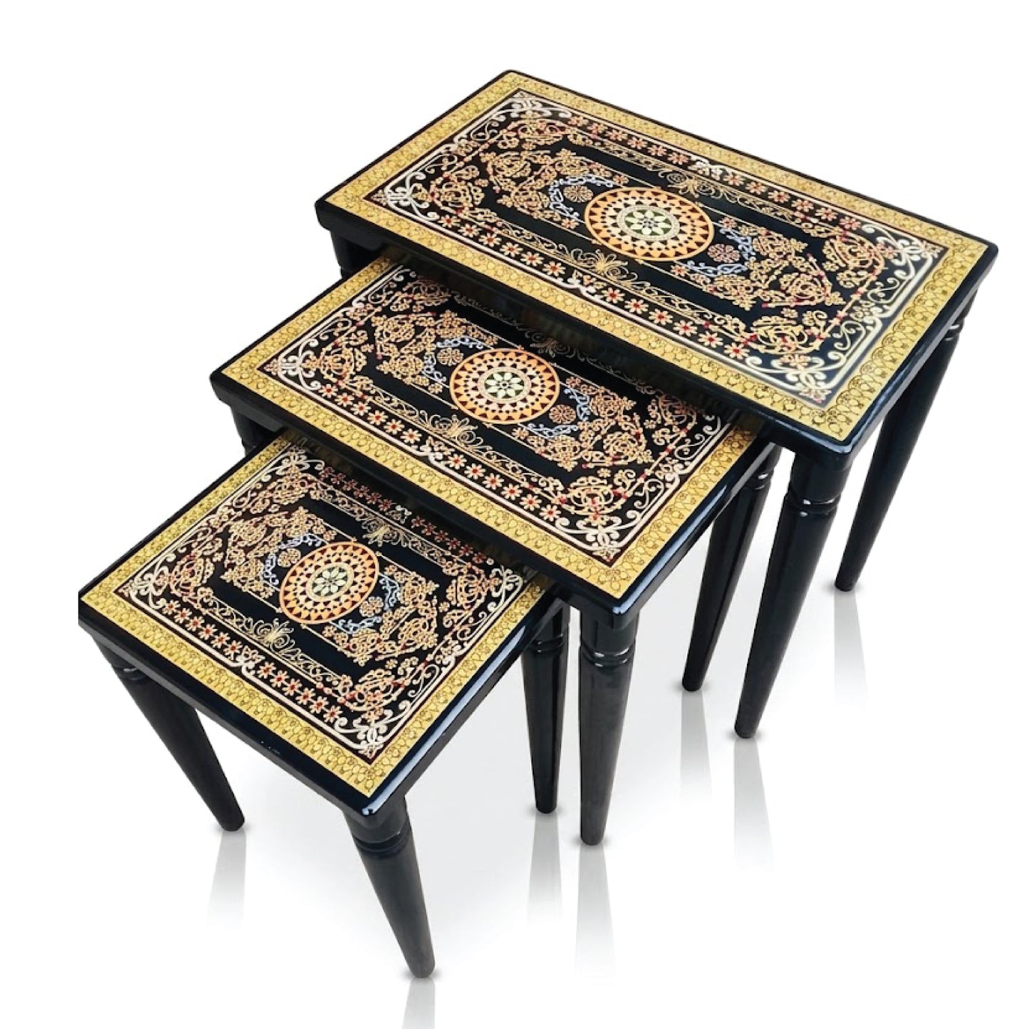 Modern Wooden Nesting Tables Set of 3 | Removable Legs