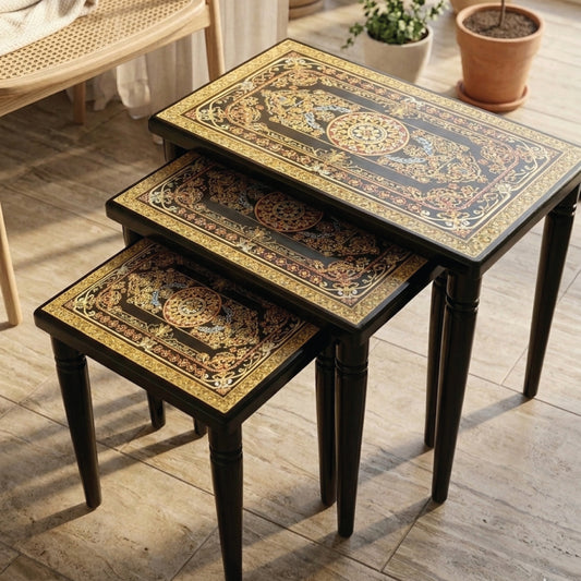 Modern Wooden Nesting Tables Set of 3 | Removable Legs