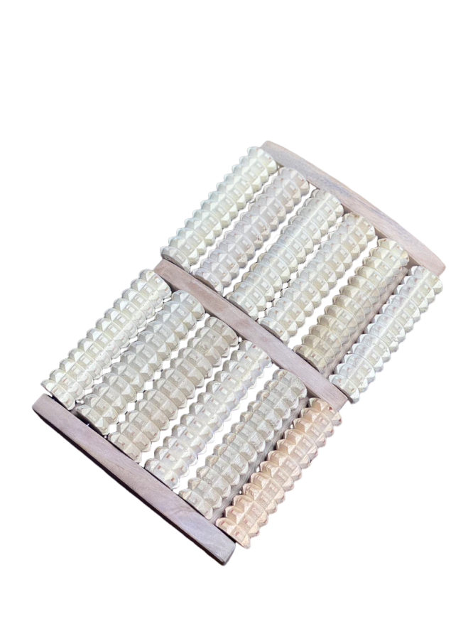 “Handcrafted Wooden Foot Massager – Natural Pain Relief & Nerve Relaxation”