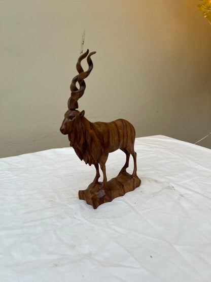 Pure Sheesham wood handmade Antique Markhor