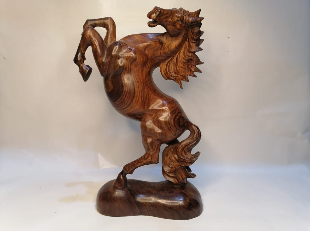 Elegant Pure Sheesham Wood Handmade Antique Horse for Home & Office Décor