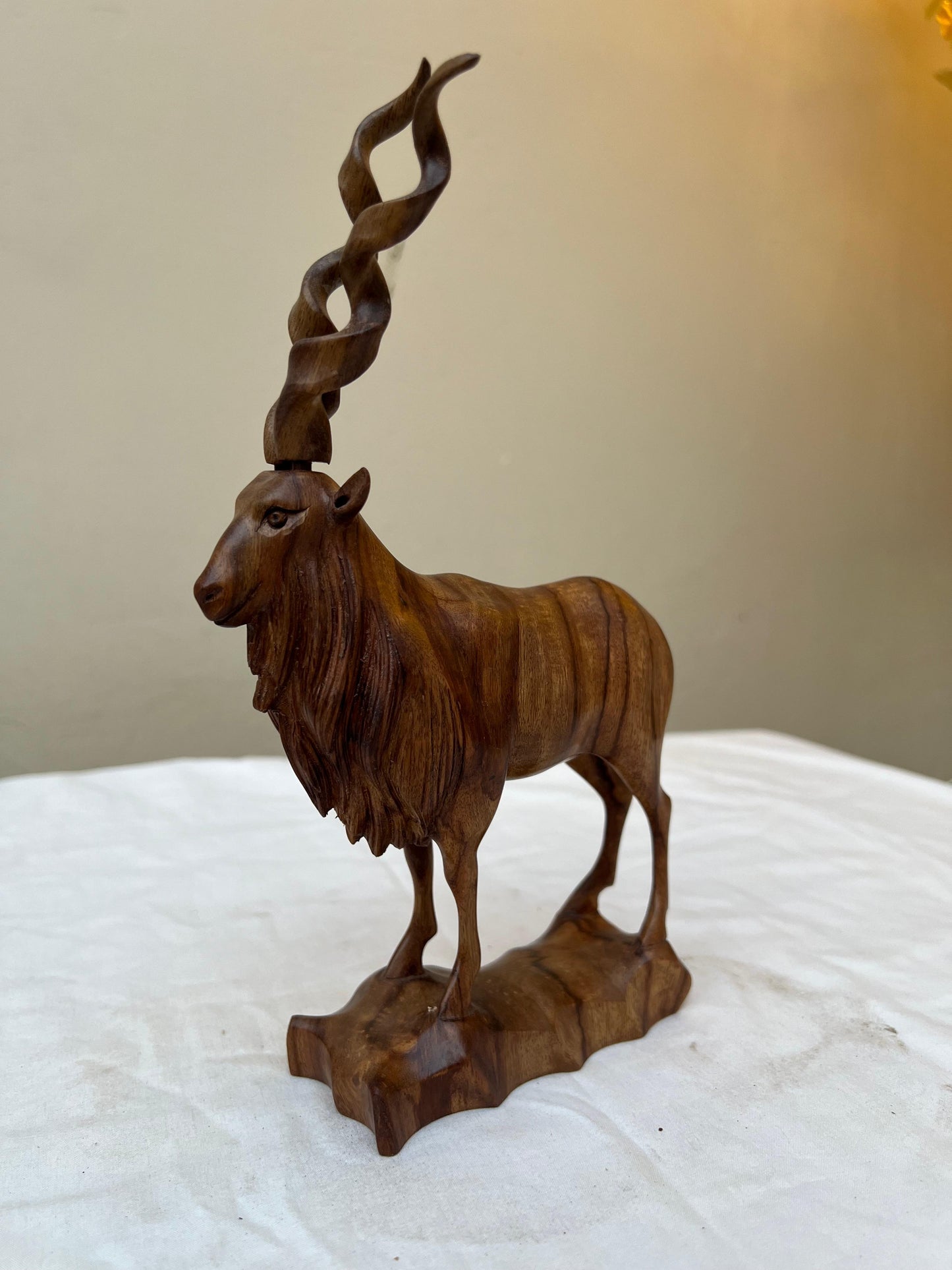 Pure Sheesham wood handmade Antique Markhor