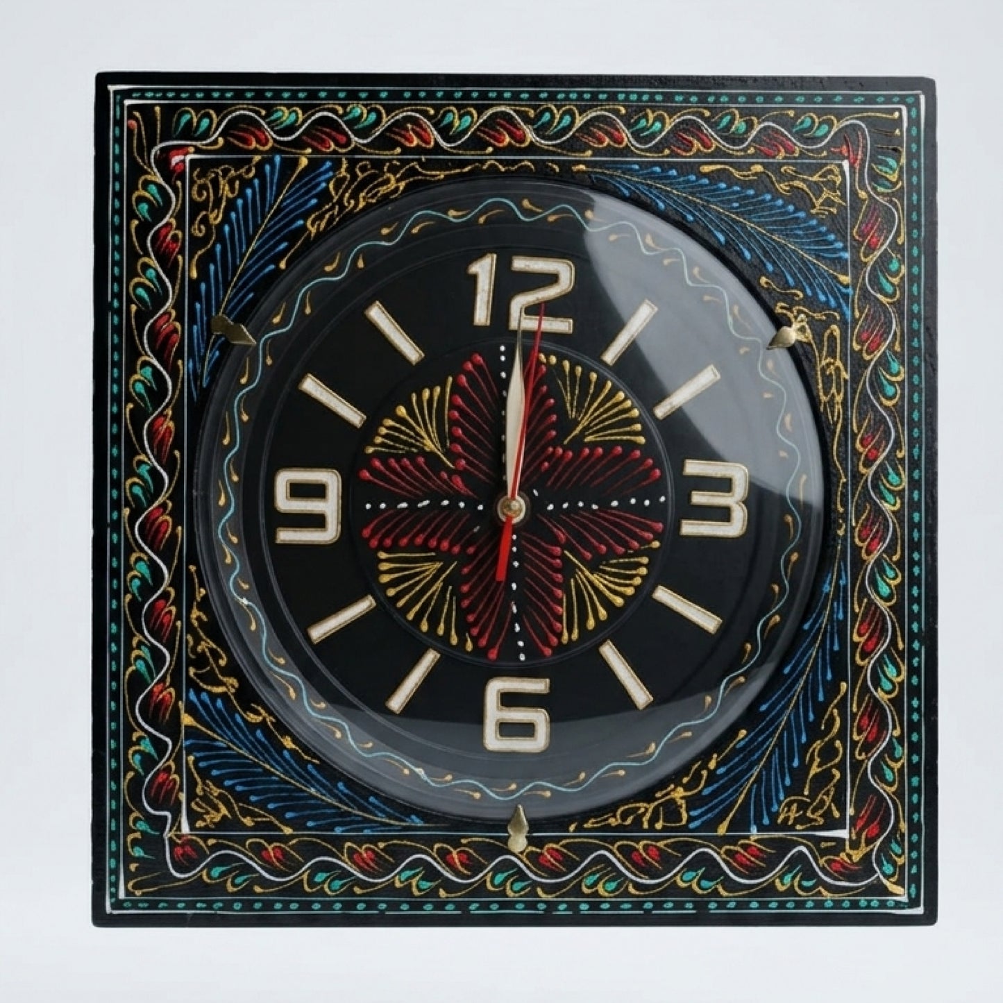 Elegant Handcrafted Wooden Wall Clock( 18 Inches Size) – Premium Sheesham Wood Home Décor Piece